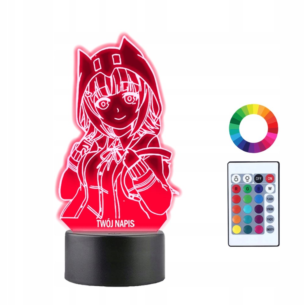 Lampka Nocna 3D Led Chiaki Nanami Danganronpa