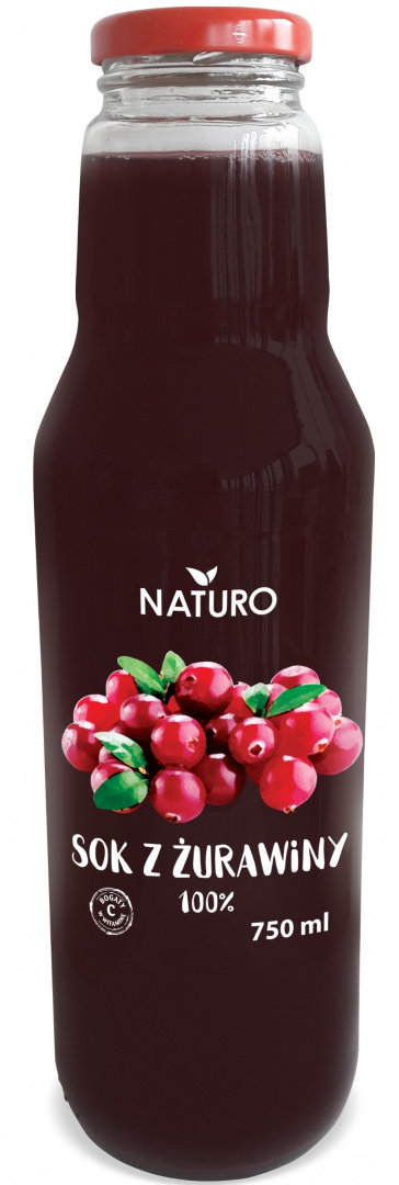 Sok z żurawiny 100% 750 ml NATURO 5901761104622