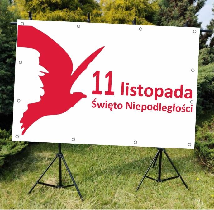 ŚWIĘTO NIEPODLEGŁOŚCI Z PIŁSUDSKIM 150x100cm - BANER DO SZKOŁY I PRZEDSZKOLA