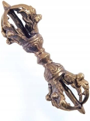 TYBETAŃSKIE DORJE VAJRA mosiądz 9cm