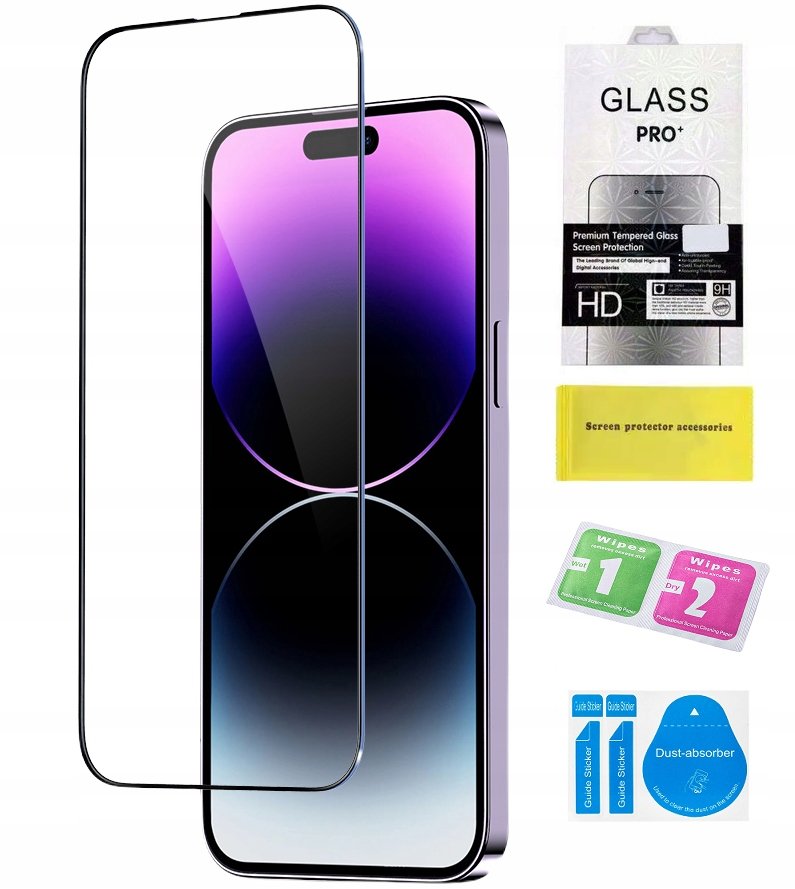 SZKŁO HARTOWANE NA CAŁY EKRAN do iPhone 15 PRO
