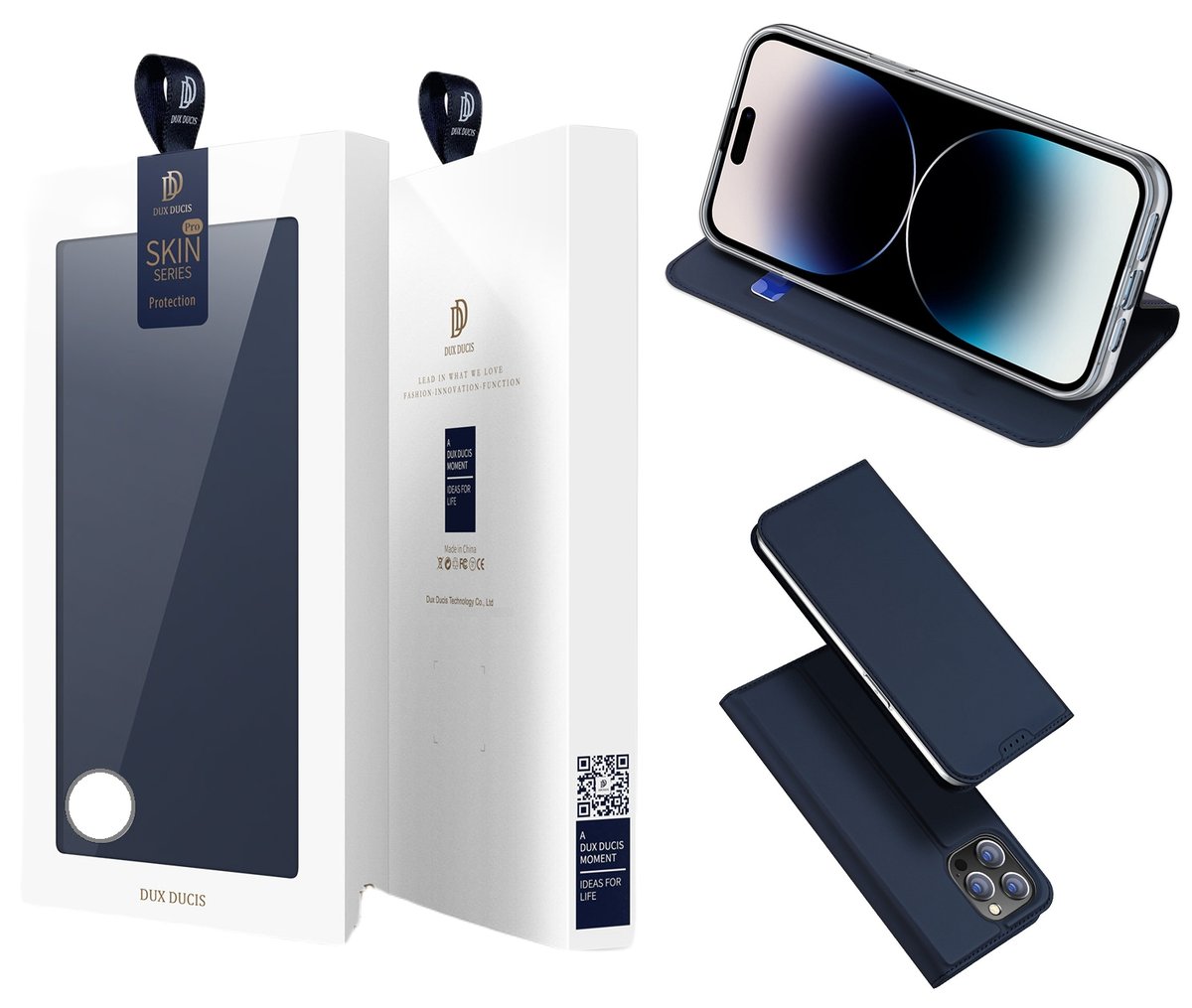 CASE SKÓRZANE ETUI Z KLAPKĄ do iPhone 15 PRO