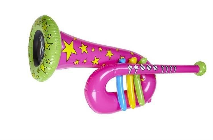 TRĄBKA DMUCHANA RÓŻOWA 63 CM