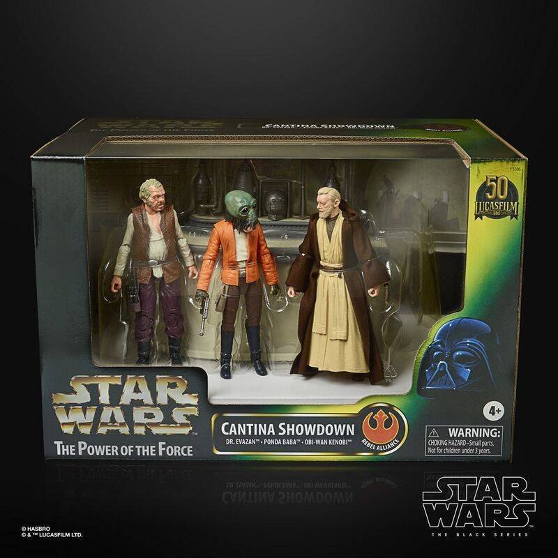 Zestaw figurek Star Wars Black Series - Cantina Showdown (Dr. Evazan, Ponda Baba, Obi-Wan Kenobi)