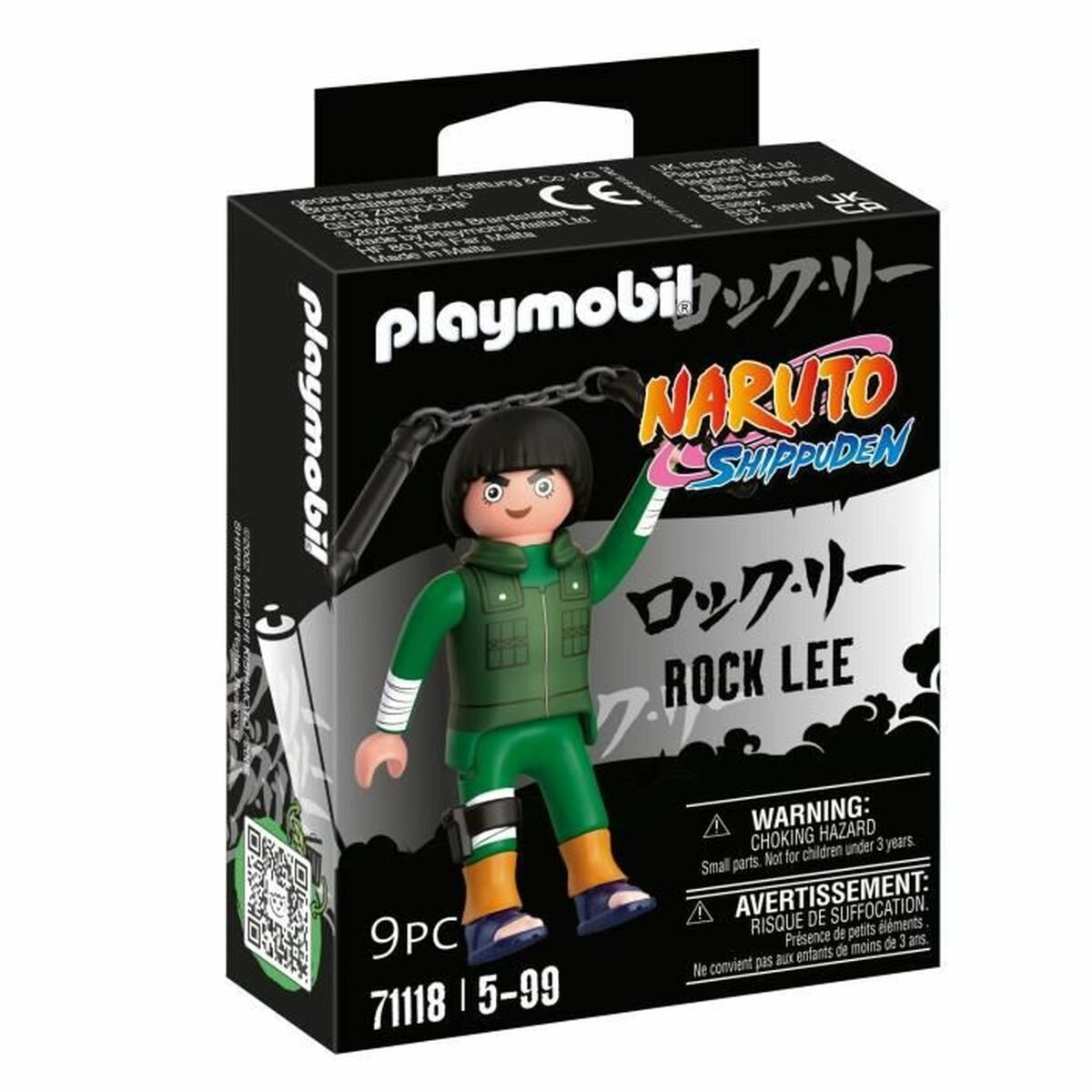 Figure Playmobil Naruto Shippuden - Rock Lee 71118 9 Pieces (S7190794)