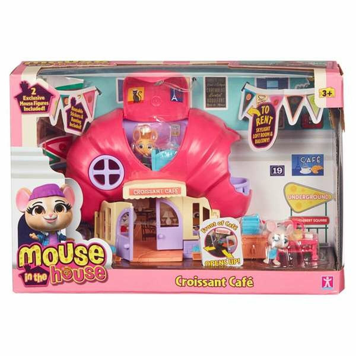 Playset Bandai Mouse In the House Croissant Cafe 24,16 x 8 cm (S2429517)