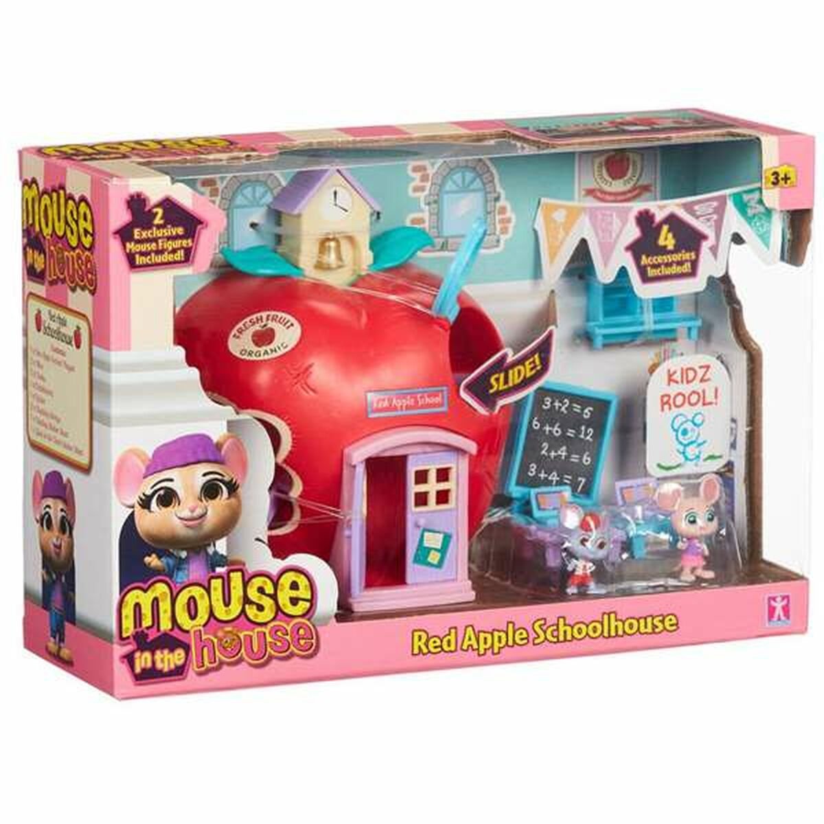 Playset Bandai Mouse In The House Red Apple Schoolhouse 24 x 16,5 x 8 cm (S2429516)