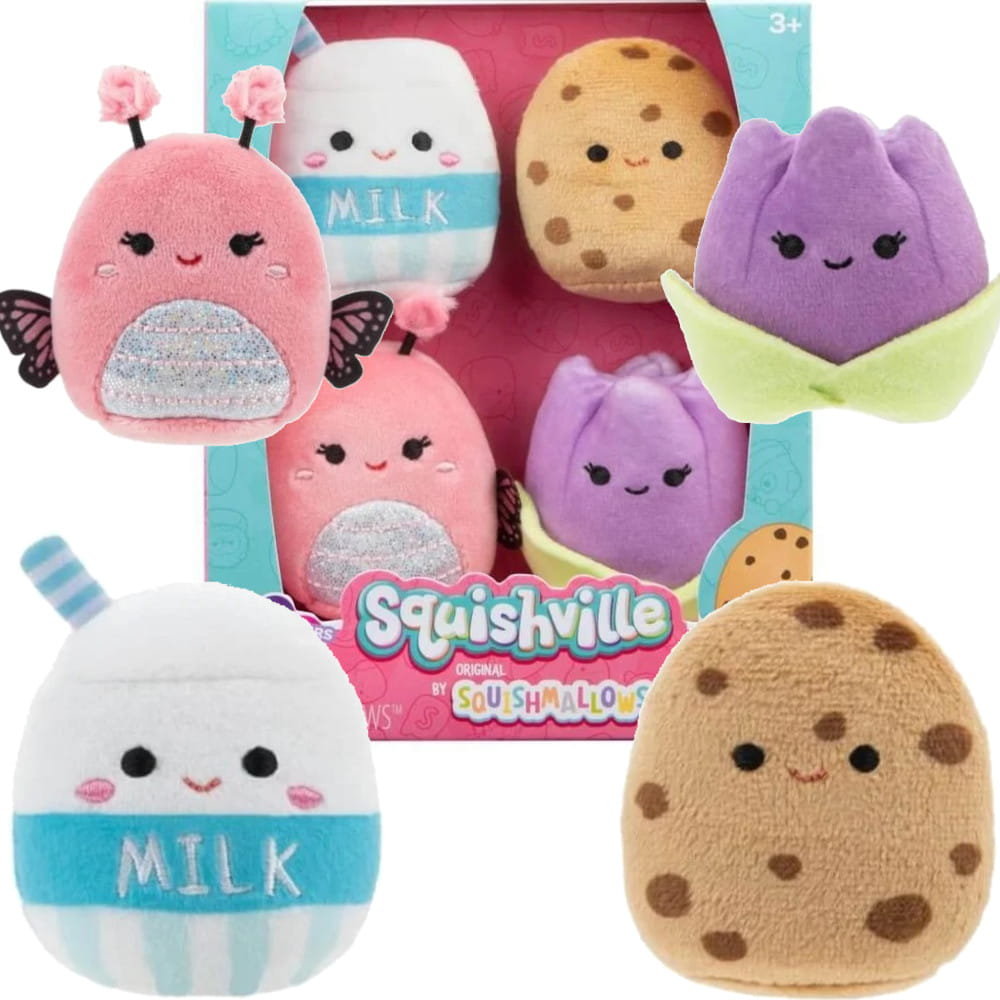 Squishmallows Squishville Mini Plush 4-Pack