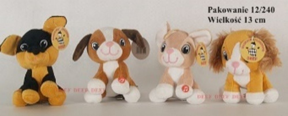 Pluszak Pies Z Głosem 13cm Siedzący Uśmiechnięty Deef