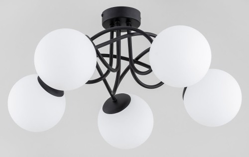 Banko lampa sufitowa 5-punktowa czarna 63201