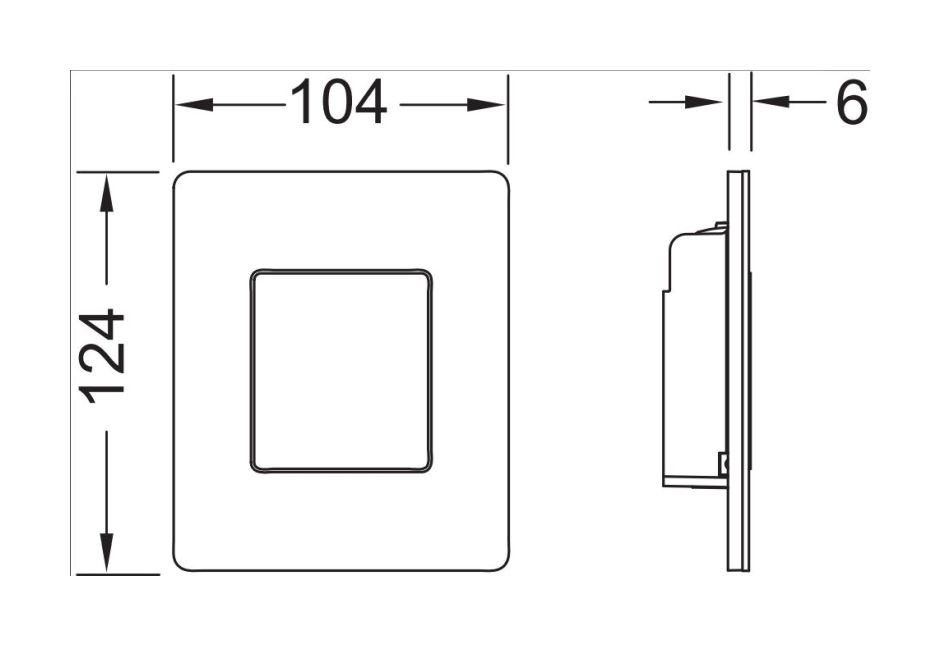 Tece Solid Przycisk spłukujący do pisuaru biały mat 9242433 - odbiór osobisty: Kraków, Warszawa