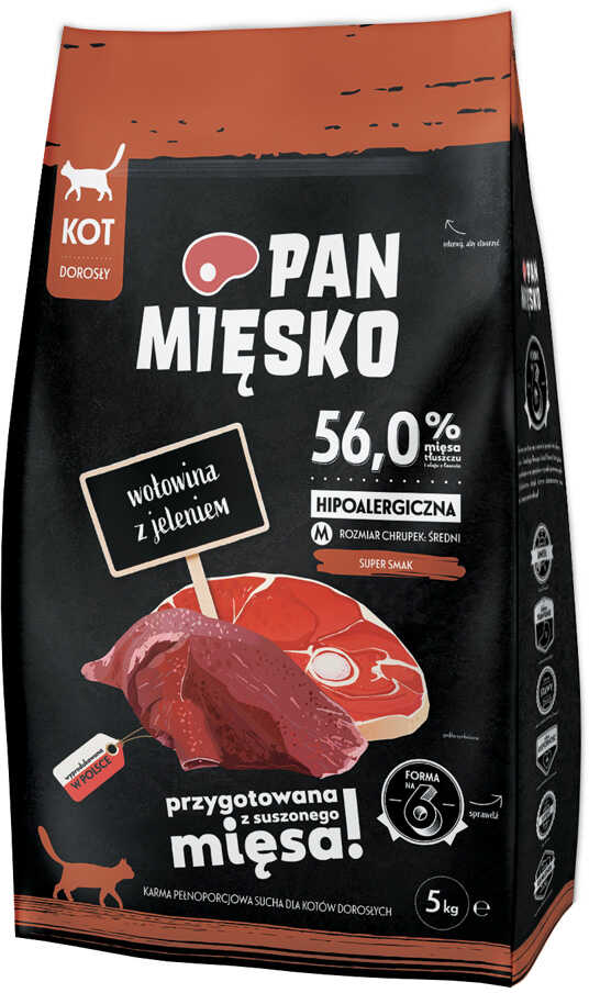 Pan Mięsko, wołowina z jeleniem, Medium - 2 x 5 kg Dostawa GRATIS!