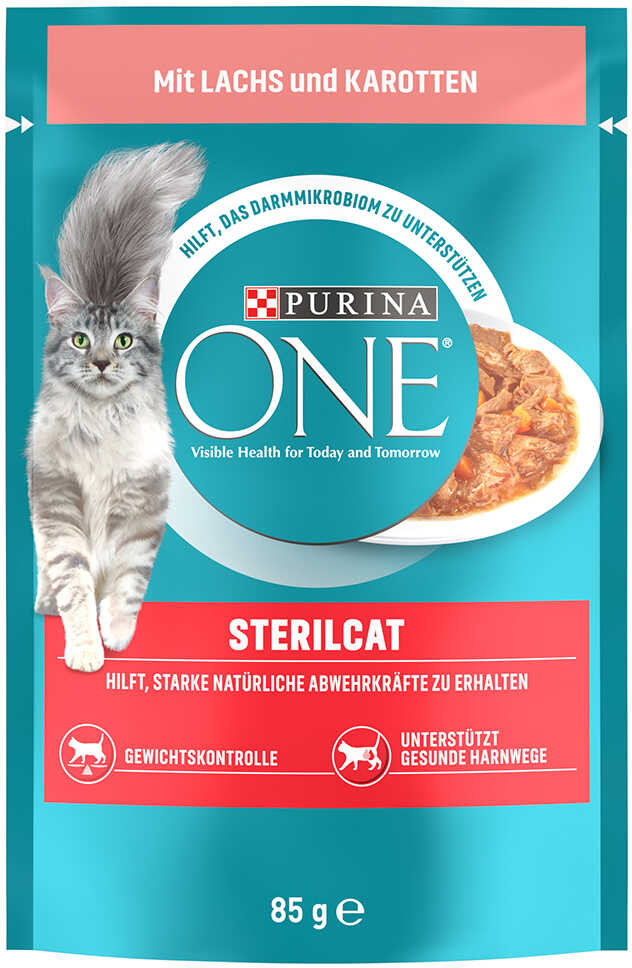 PURINA ONE SterilCat - Łosoś z marchewką, 26 x 85 g