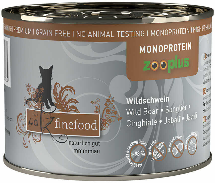 catz finefood monoproteinowa zooplus 6 x 200 g - Dzik