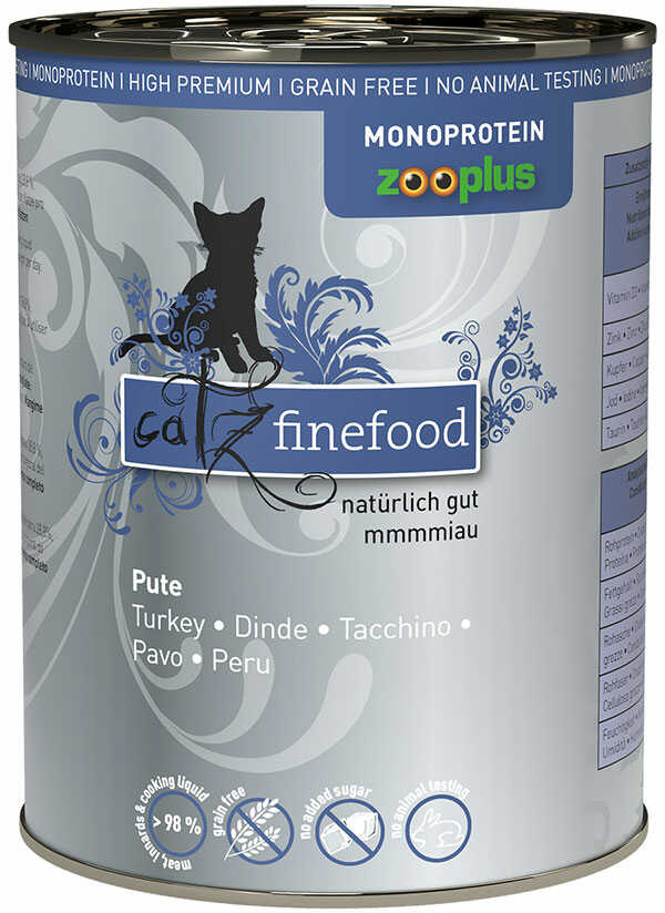 Zestaw mieszany catz finefood karma mokra monoproteinowa zooplus, 24 x 400 g - Indyk