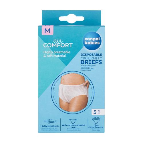 Canpol babies Air Comfort Disposable Maternity Briefs M majtki poporodowe 5 szt Uszkodzone pudełko dla kobiet