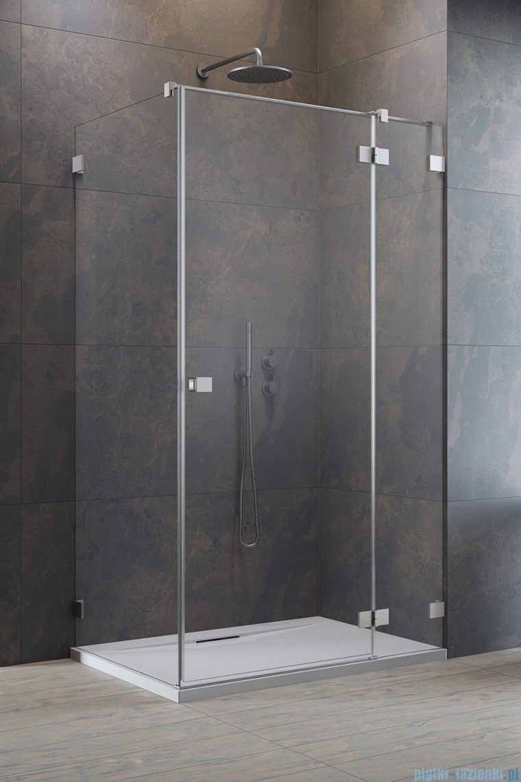 Radaway Essenza Pro Brushed Nickel Kdj kabina 90x75 cm prawa szczotkowany nikiel 10097090-91-01R/10098075-01-01