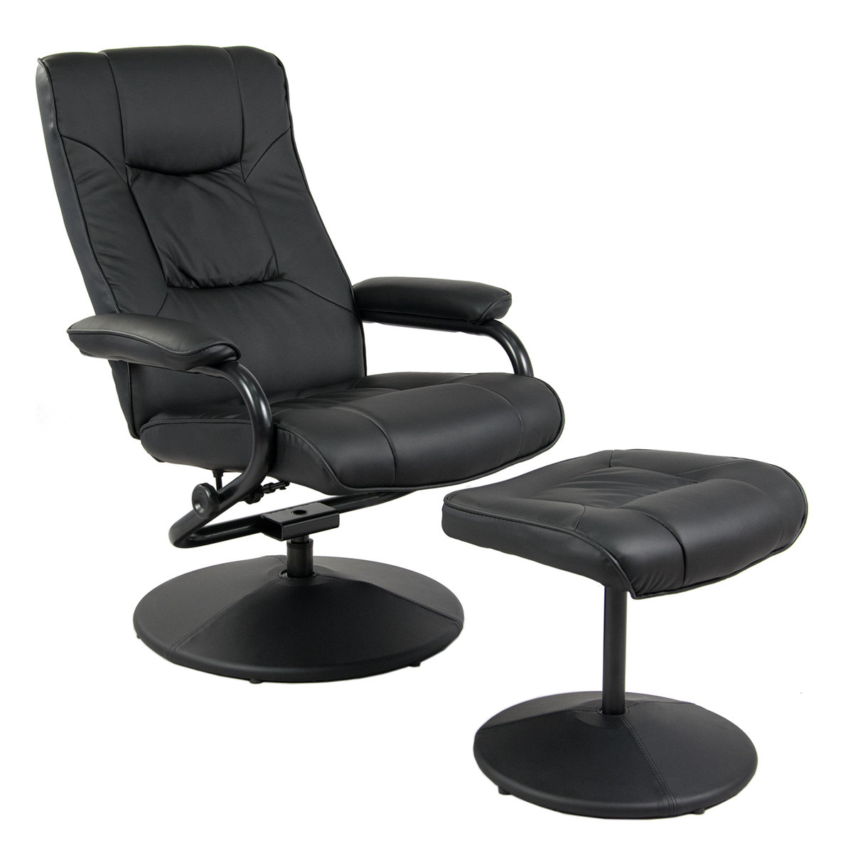 SOFOTEL Fotel wypoczynkowy z podnóżkiem SOFOTEL EG-200, czarny, 52x51x98 cm