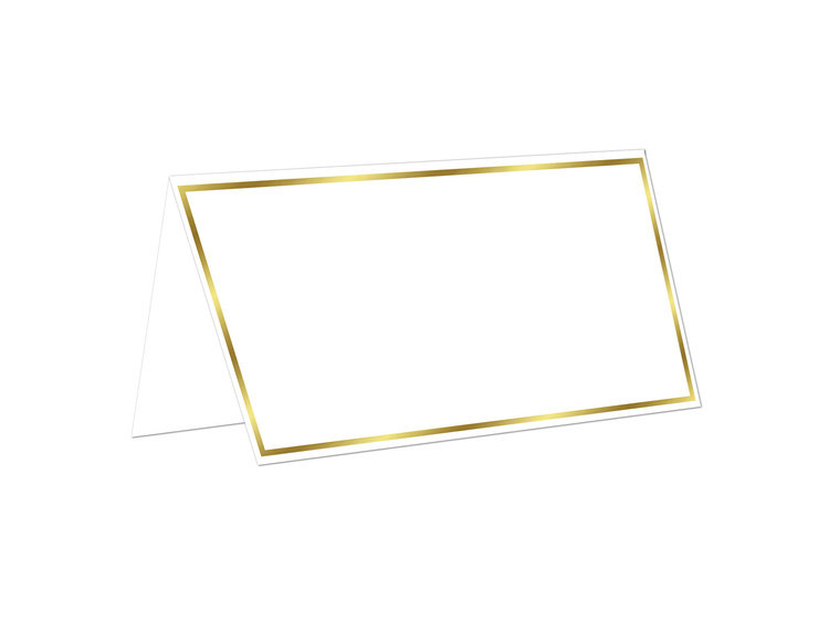 Winietki Białe Ze Złotą Obwódką 10 Szt.