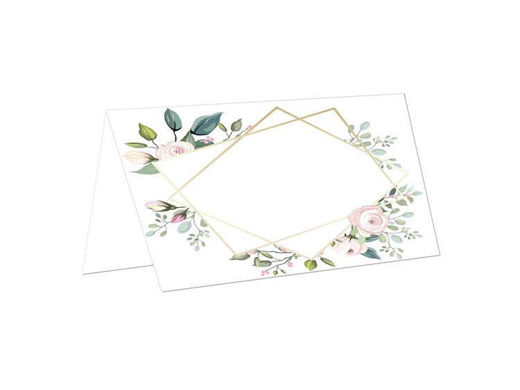 WINIETKI BIAŁE GEOMETRYCZNE KWIATY 10 SZT