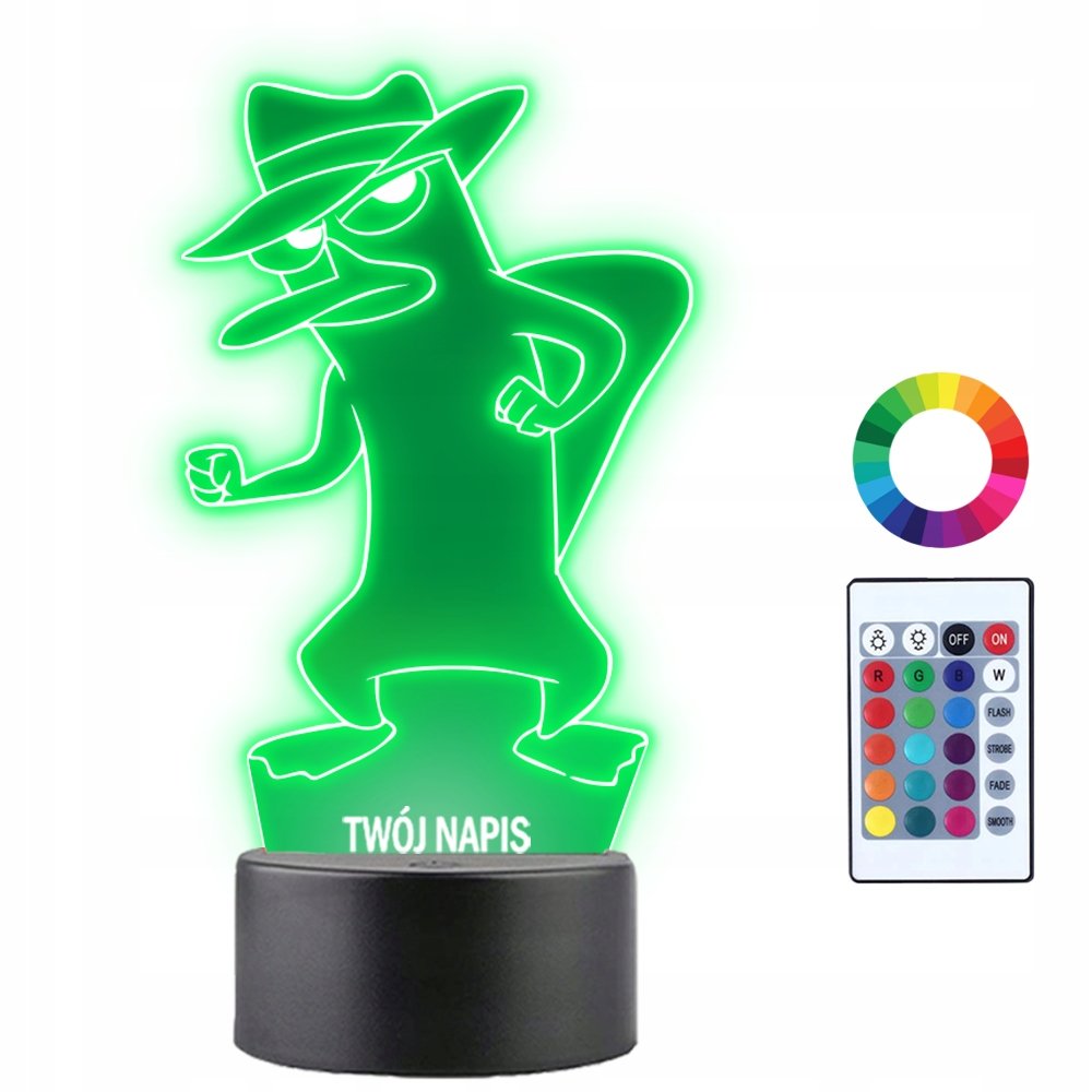 Lampka Nocna 3D Led Pepe Pan Dziobak Prezent