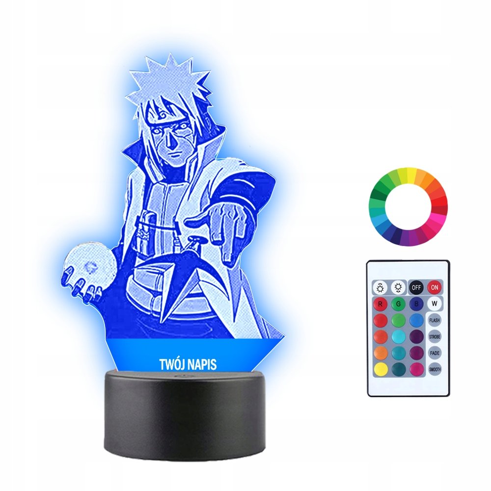 Lampka Nocna 3D Led Naruto Minato Anime Prezent
