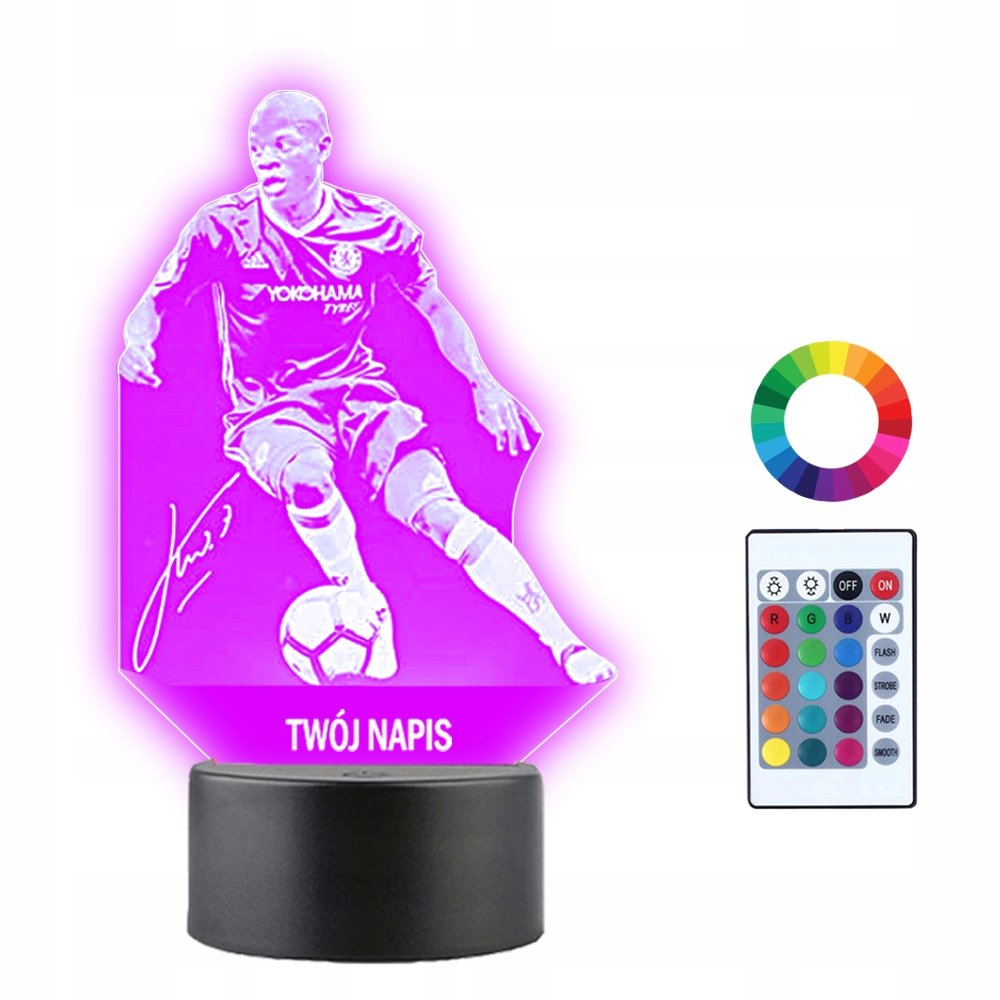 Lampka Nocna 3D Led Ngolo Kante Prezent