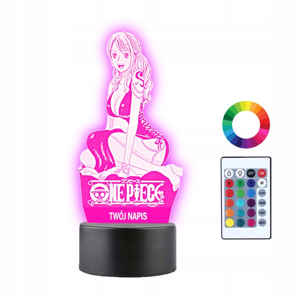 Lampka Nocna 3D LED One Piece Nami Anime Prezent