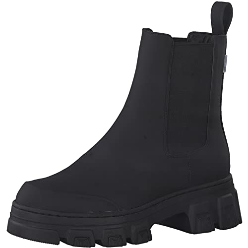 Tamaris Damskie buty Chelsea, damskie botki, wymienna wkładka, Czarny Black Uni, 41 EU