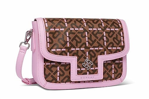 Replay Damska torebka mała ze sztucznej skóry, różowa (brązowa + Blu Ch + Brown Cocoa 1578), rozmiar uniwersalny, Brązowy + Blu Ch + Brown Cocoa 1578, jeden rozmiar