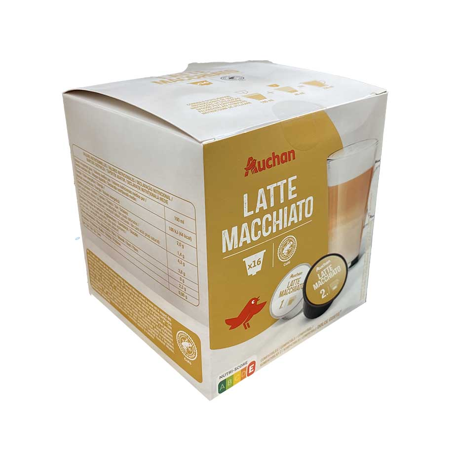 Auchan - Kapsułki do kawy latte macchiato 16 sztuk