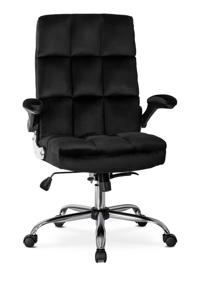Elior Nowoczesny czarny biurowy fotel gabinetowy C3-A35