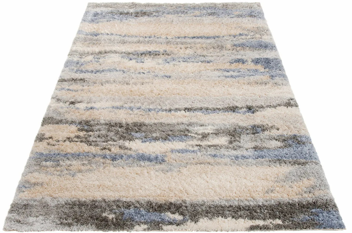 Wzorzysty beżowy dywan w stylu skandynawskim T7-P30