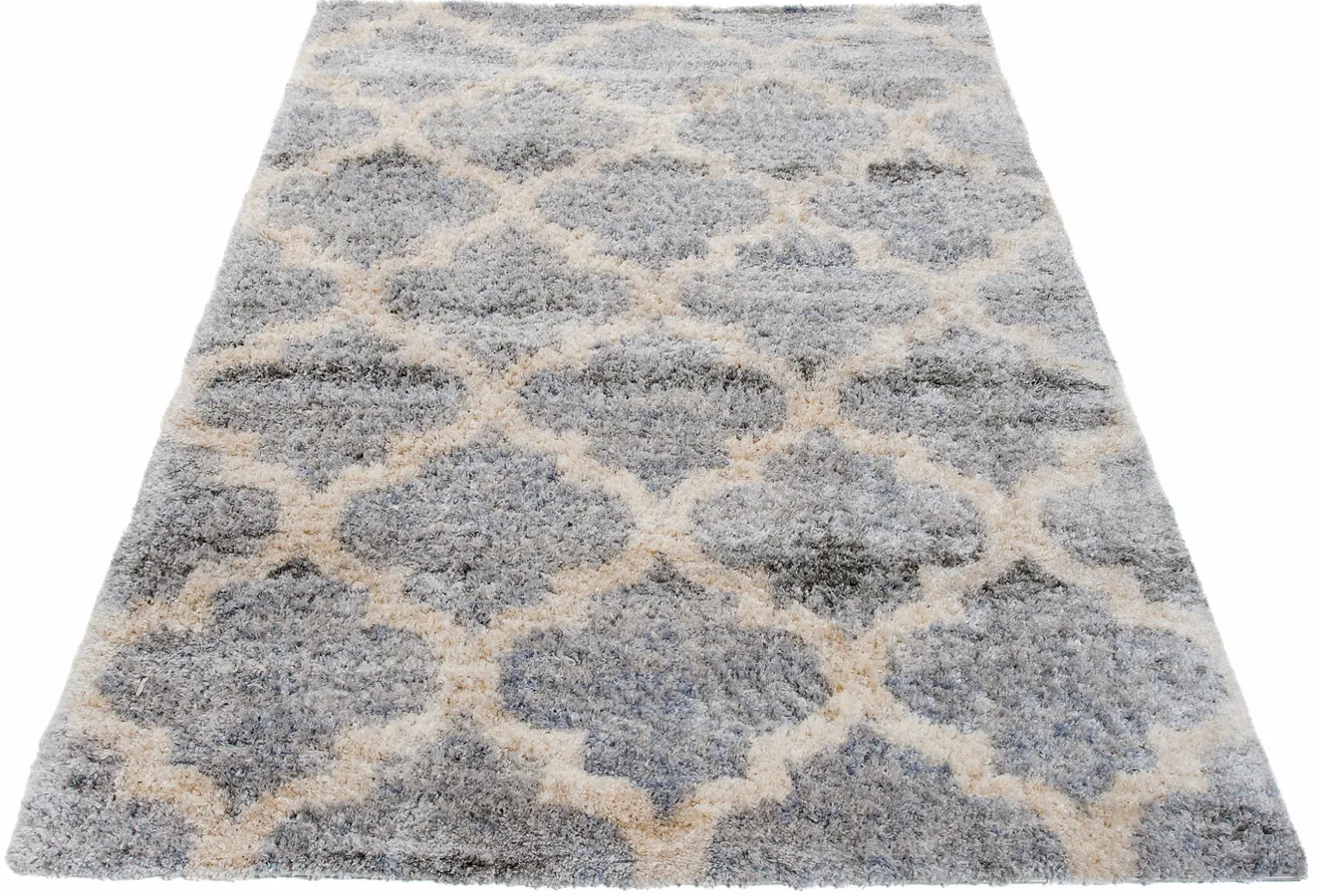 Prostokątny jasnoszary dywan w marokański wzór R3-N63