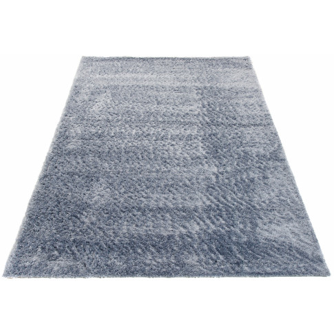 Prostokątny niebieski dywan shaggy - Undo 3X
