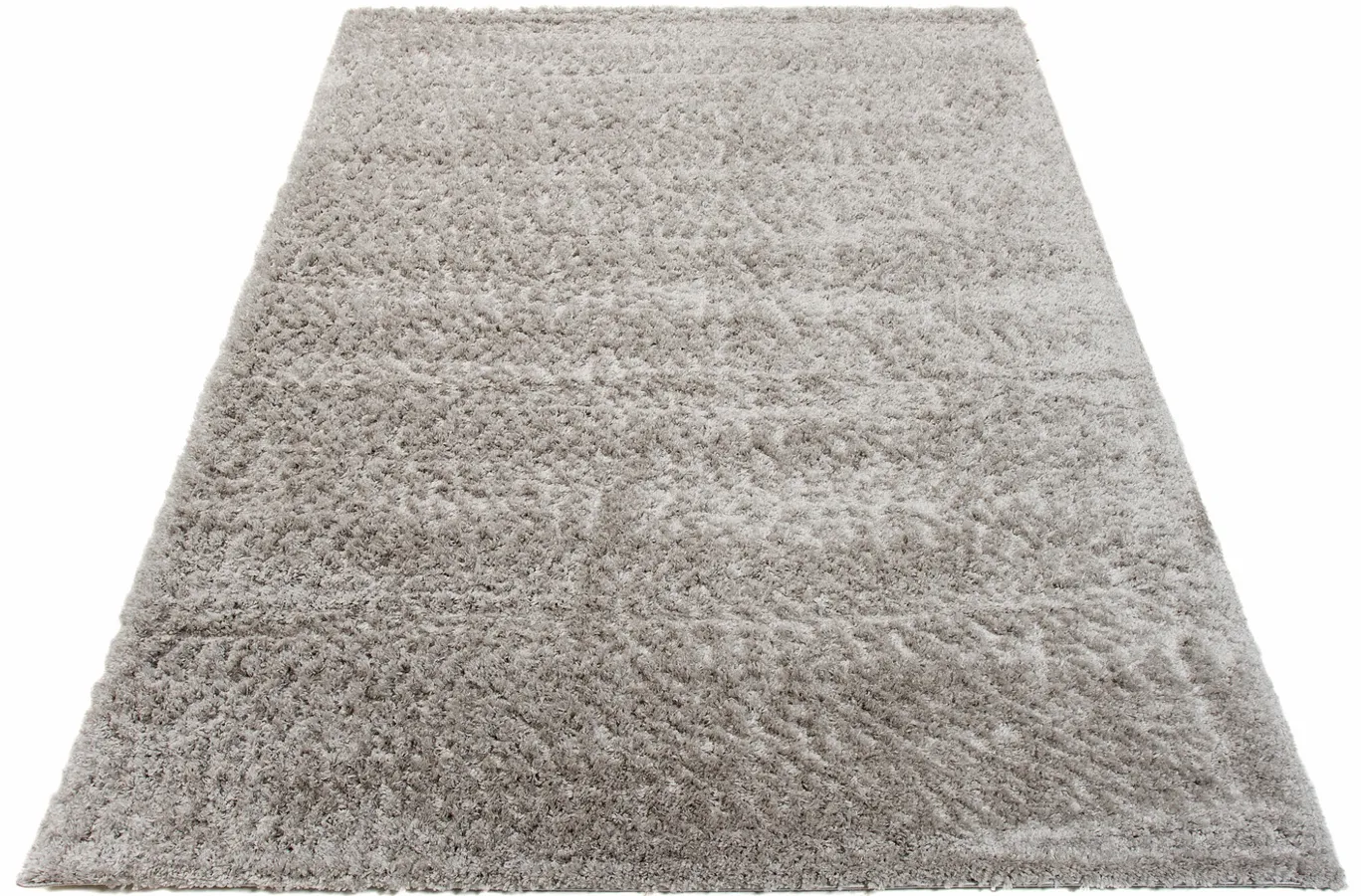 Włochaty szary dywan shaggy F4-F03