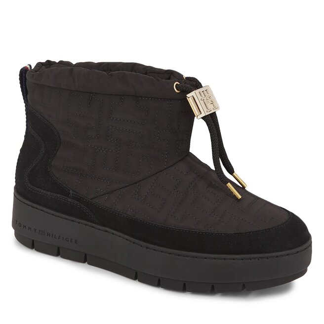 Śniegowce Tommy Hilfiger Tommy Monogram Snowboot FW0FW07637 Black BDS