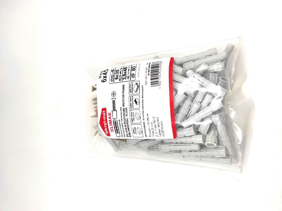 Kołek wszechstronny 6.0x45 mm (80 szt.)