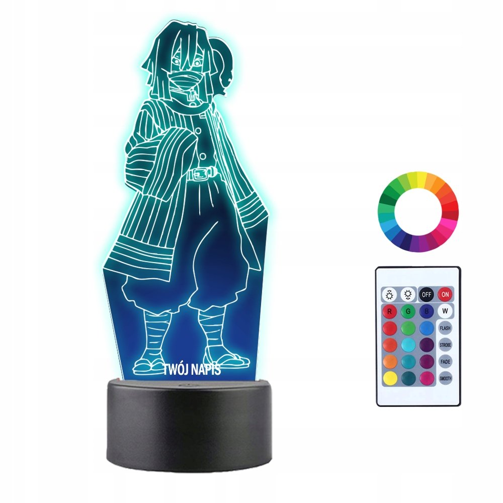 Lampka Nocna 3D LED Obanai Iguro Prezent