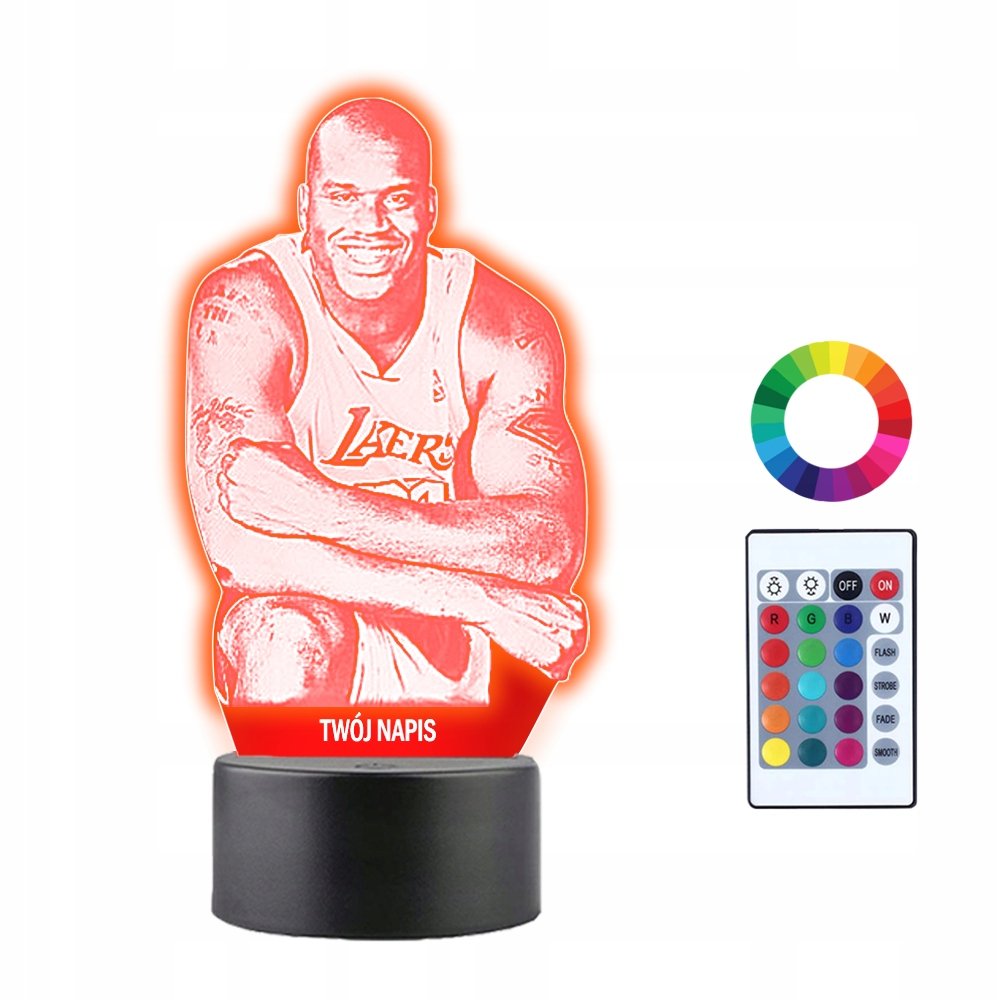Lampka Nocna 3D Led Shaquille O’Neal Koszykarz