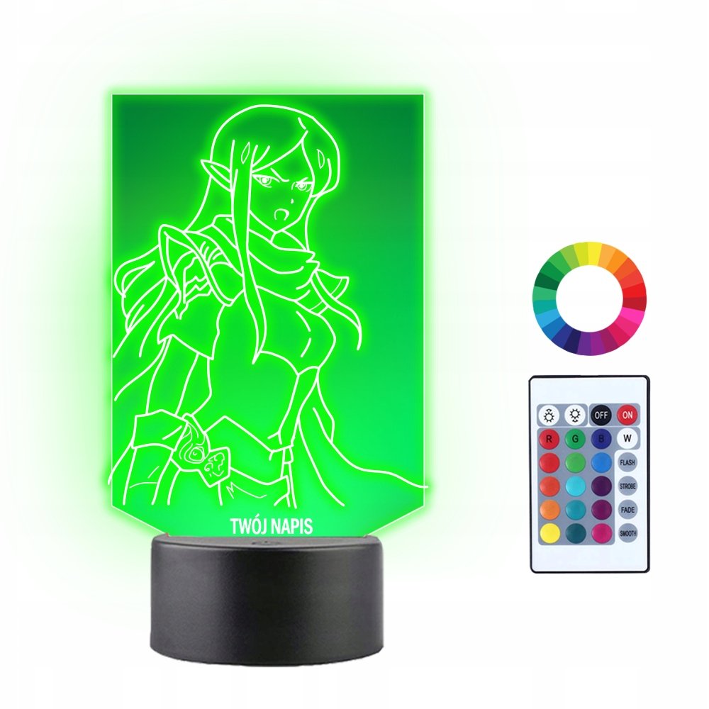 Lampka Nocna 3D LED Urza Ekses Tsuyokute Anime