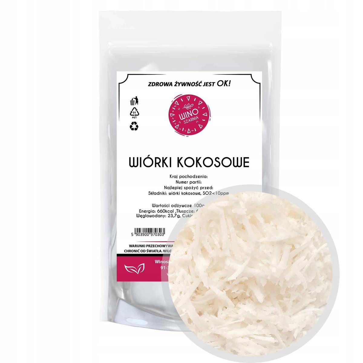 Wiórki Kokosowe Fine - 1kg