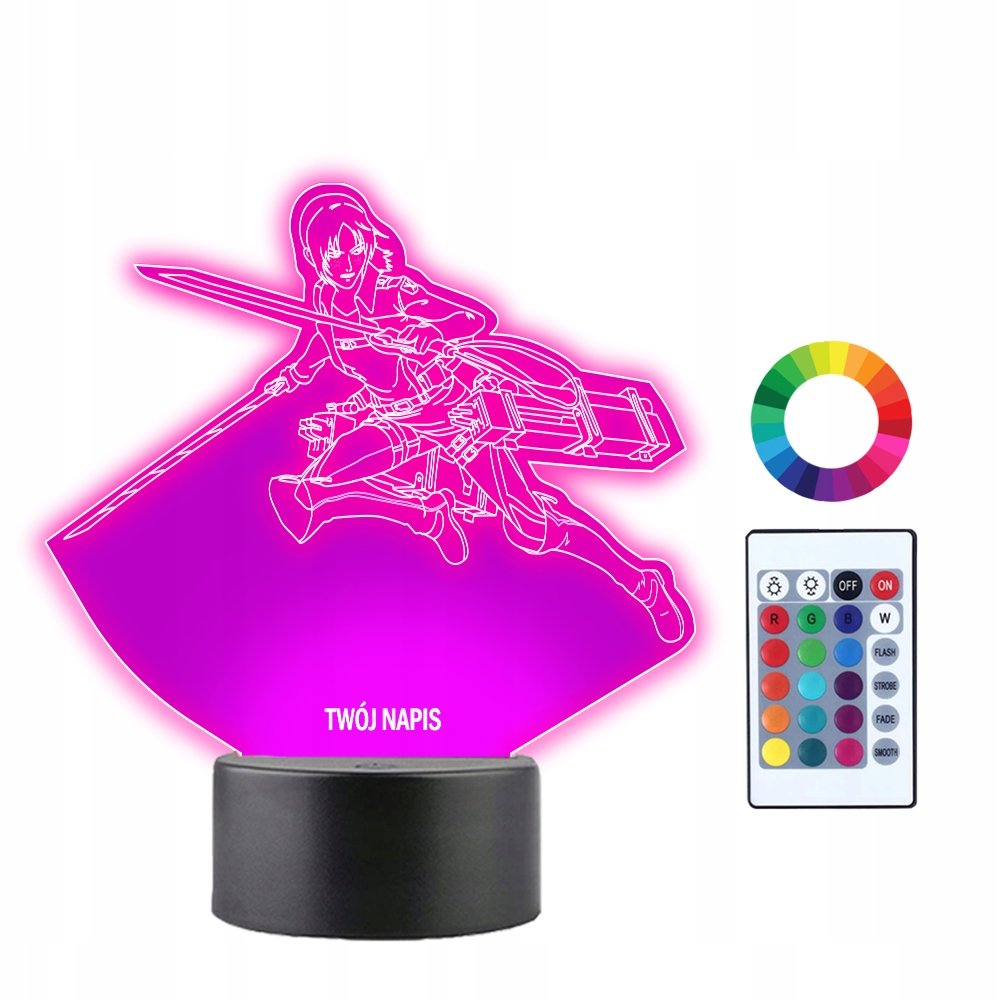 Lampka Nocna 3D Led Ymir Atak Tytanów Prezent