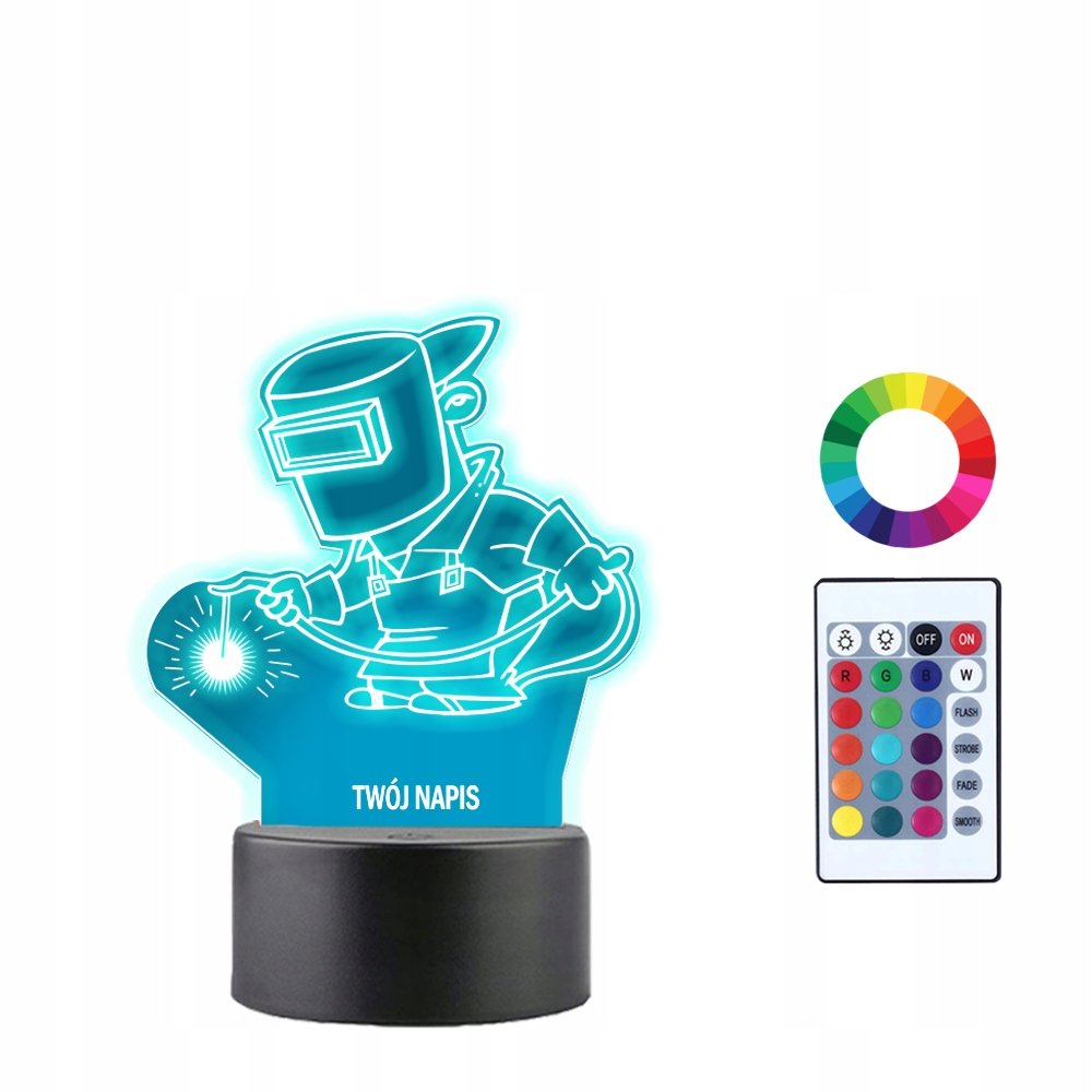 Lampka Nocna 3D LED Spawacz Spawanie