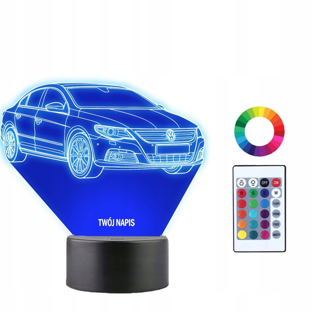 Lampka Nocna 3D Led Volkswagen Passat Prezent