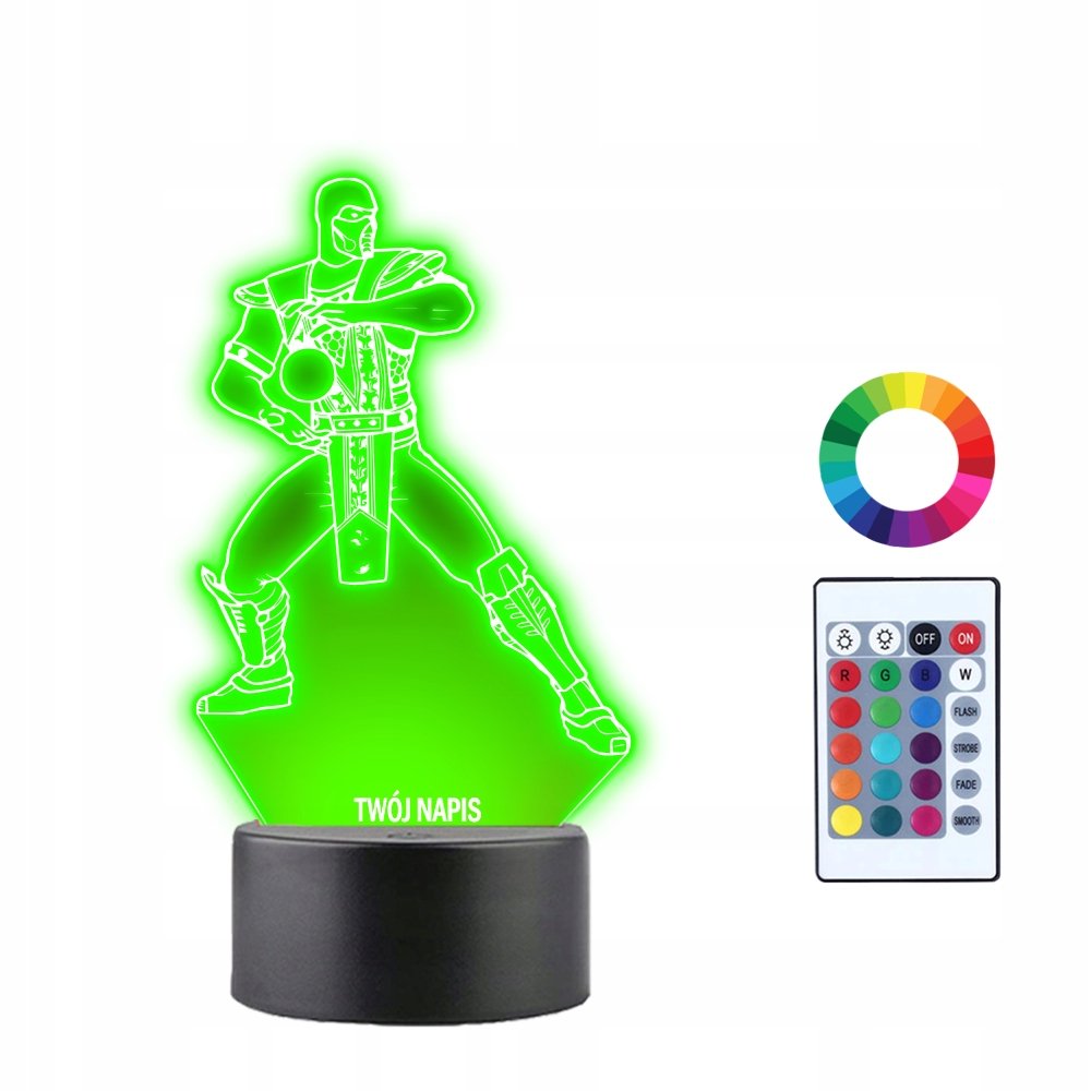 Lampka Nocna 3D LED Gra Mortal Kombat Prezent