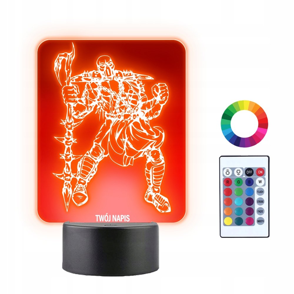 Lampka Nocna 3D LED Gra Mortal Kombat Prezent