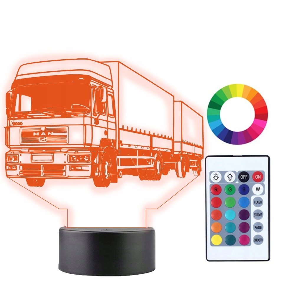 Lampka Nocna 3D Led TIR CIĘŻARÓWKA MAN