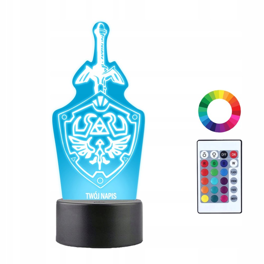 Lampka Nocna 3D LED The Legend of Zelda Prezent