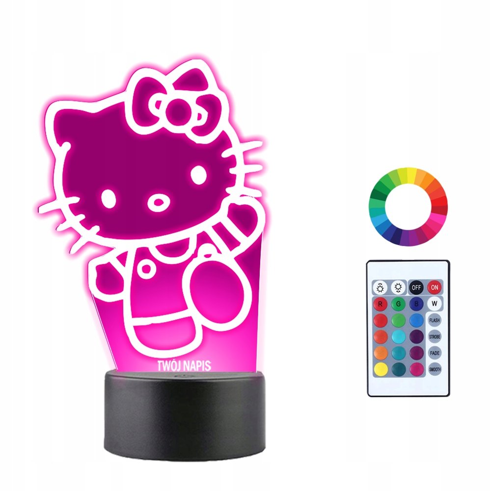 Lampka Nocna 3D Led Hello Kitty Prezent